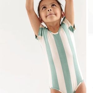Alice and Ames green striped leotard 4T